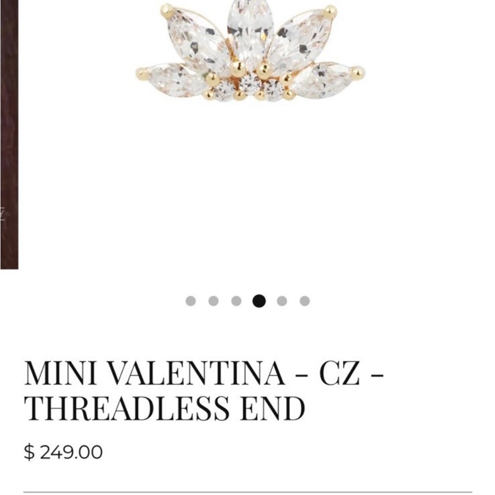 Mini Valentina 14k CZ Threadless Earring